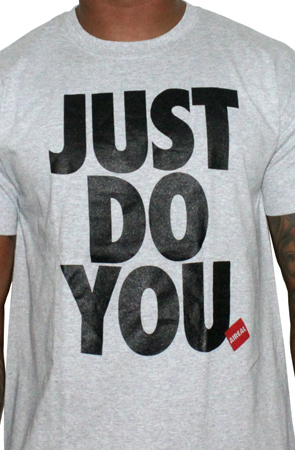 JUST DO YOU Mens Tee Shirt by AiReal Apparel in Sports Grey